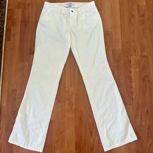 Armani Exchange white pinstripe jeans